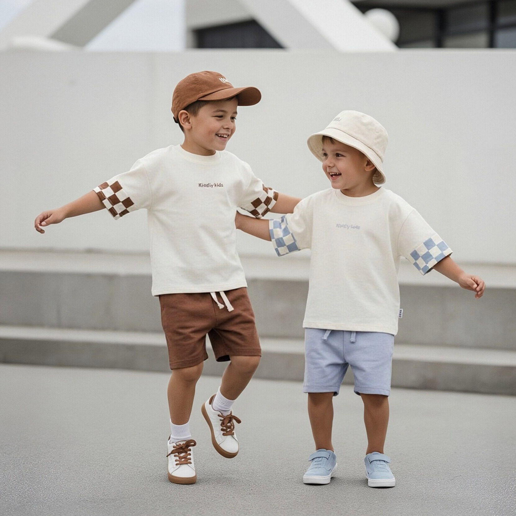 Little King Colour Block T-Shirt & Shorts Set