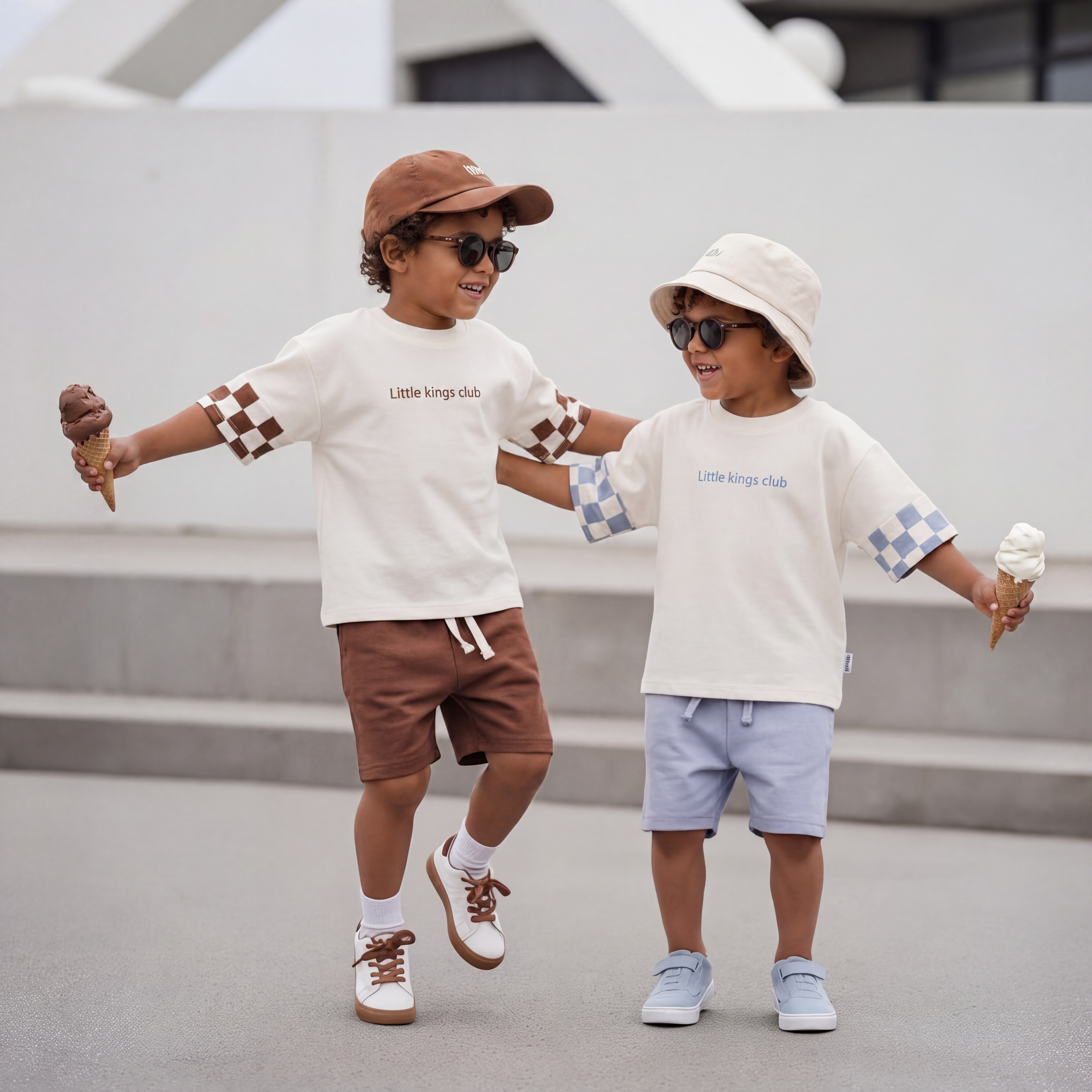 Little King Colour Block T-Shirt & Shorts Set