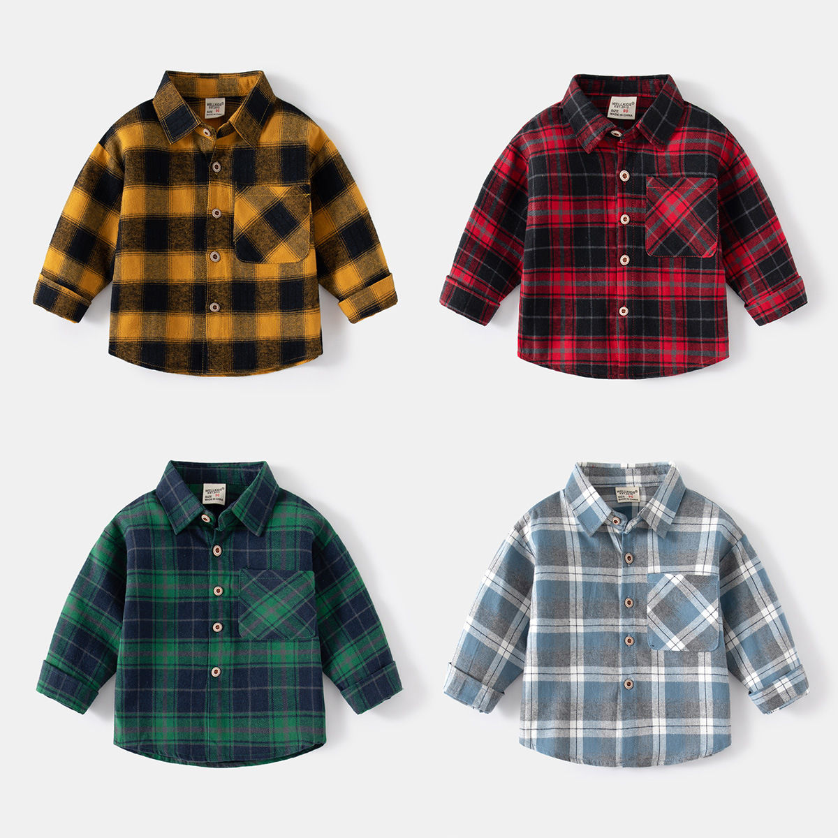 Little King Classic Long Sleeve Plaid Shirt