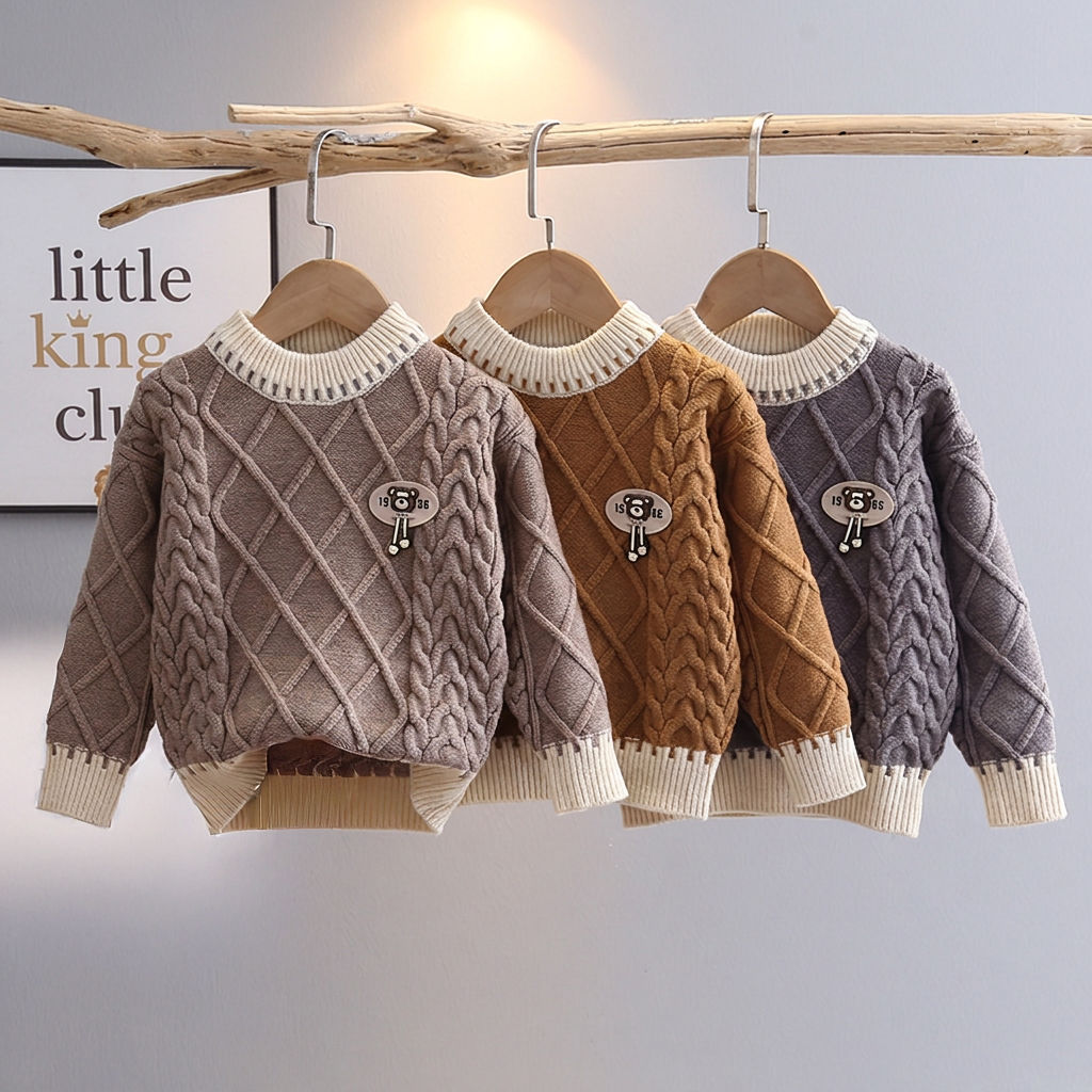 Boys’ Elegant Crew Neck Sweater