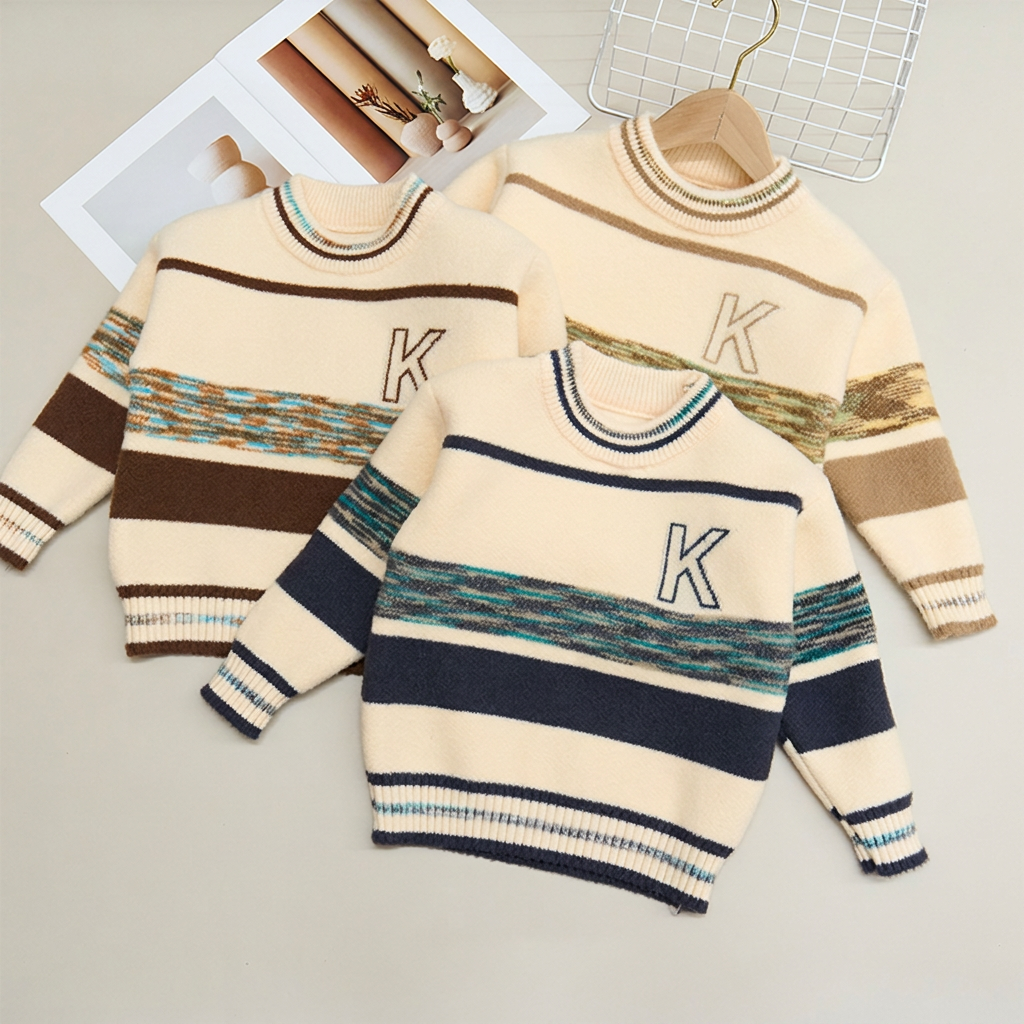 Little King Striped Knit Sweater