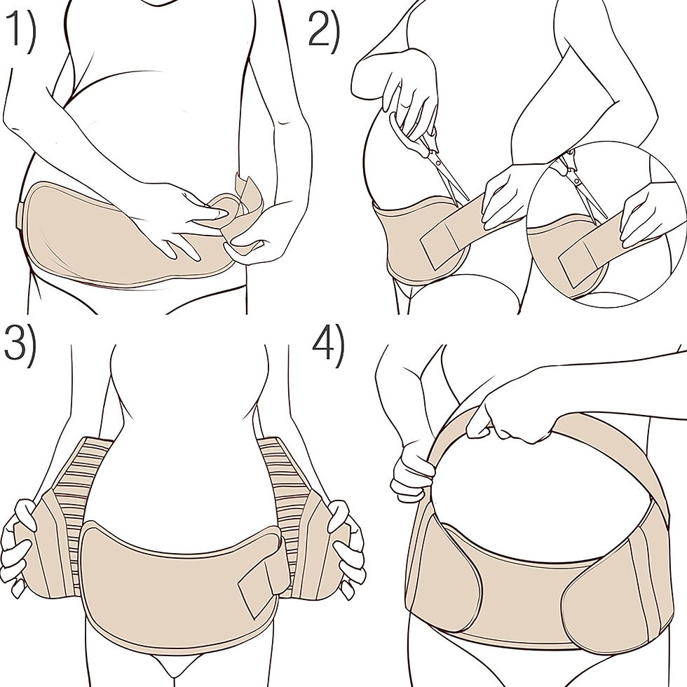 Thumbnail: Adjustable Maternity Belly Support Band with Hot & Cold Pack