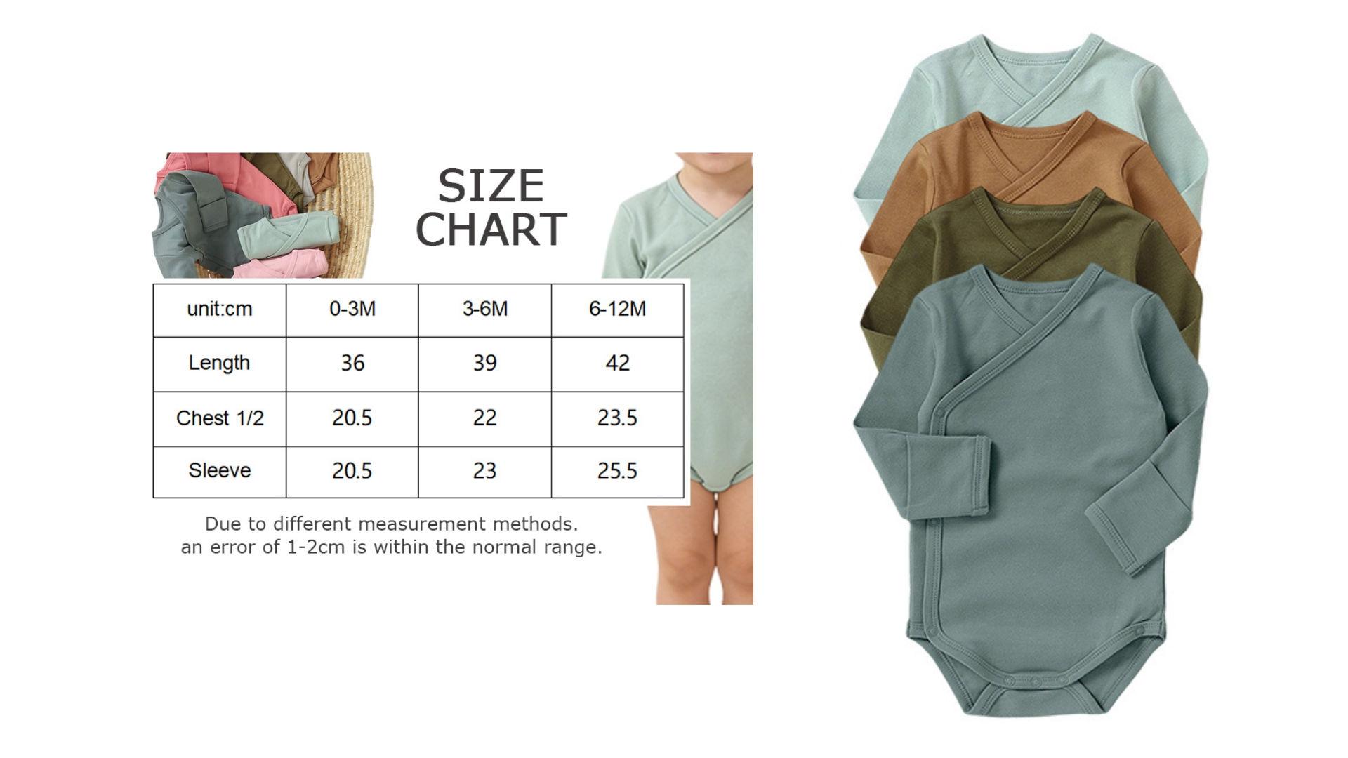 Newborn Organic Cotton Kimono Romper