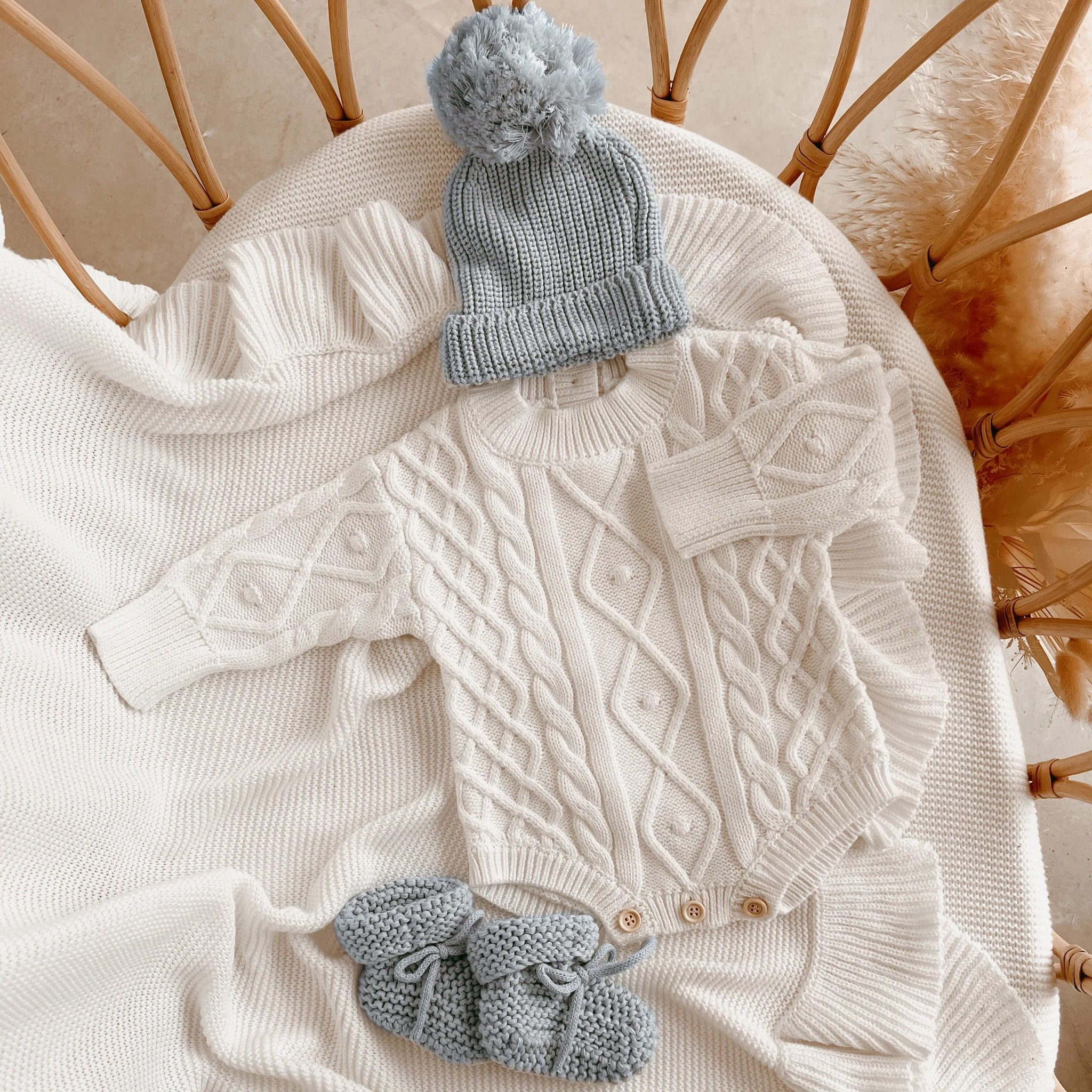 Organic Soft Knit Baby Romper