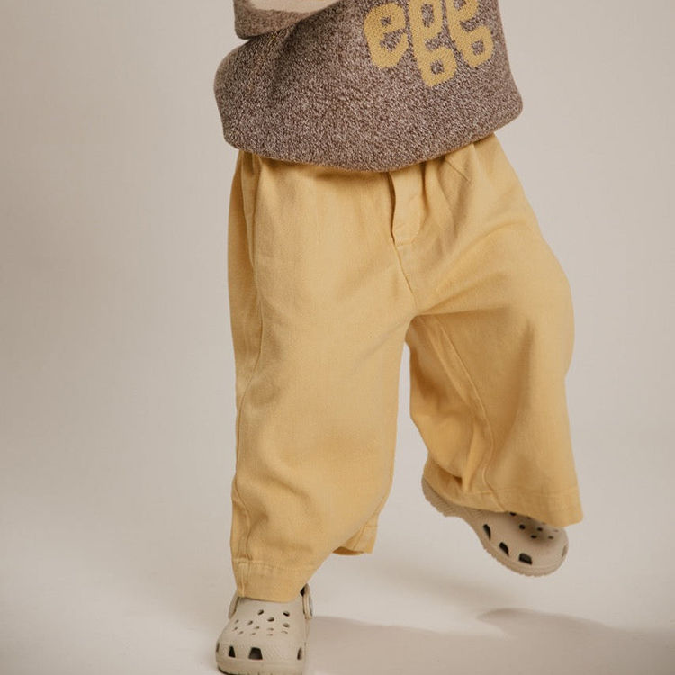 Little King Korean-Style Cropped Twill Trousers