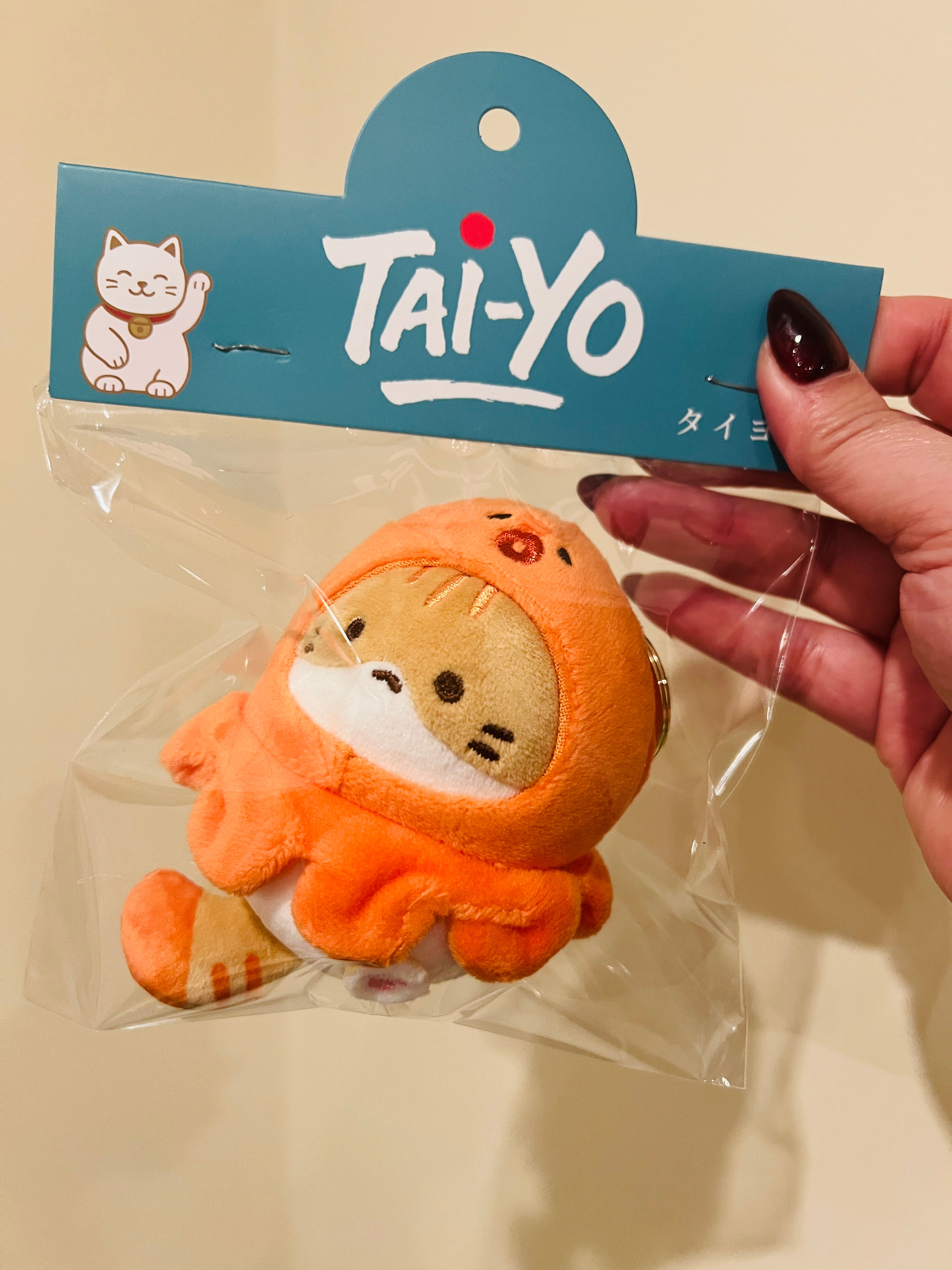 Tai-Yo Plush Keychain – Orange Octopus Cat