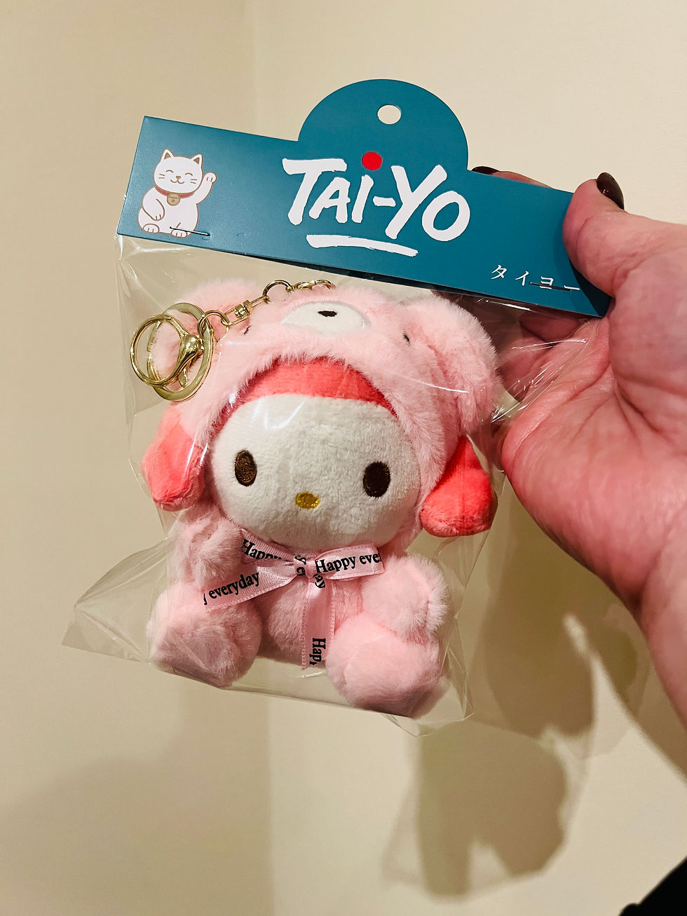 Tai-Yo Plush Keychain – Pink Bunny Hoodie Edition