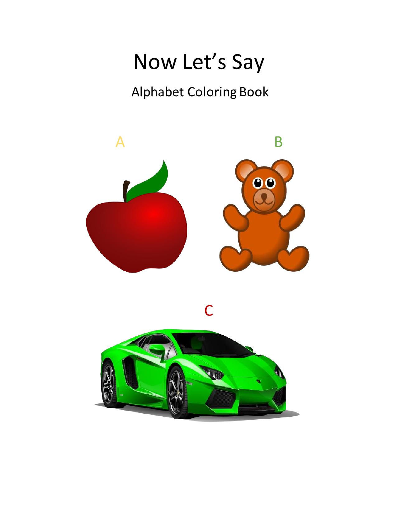 Now Let's Say Alphabet Coloring Book