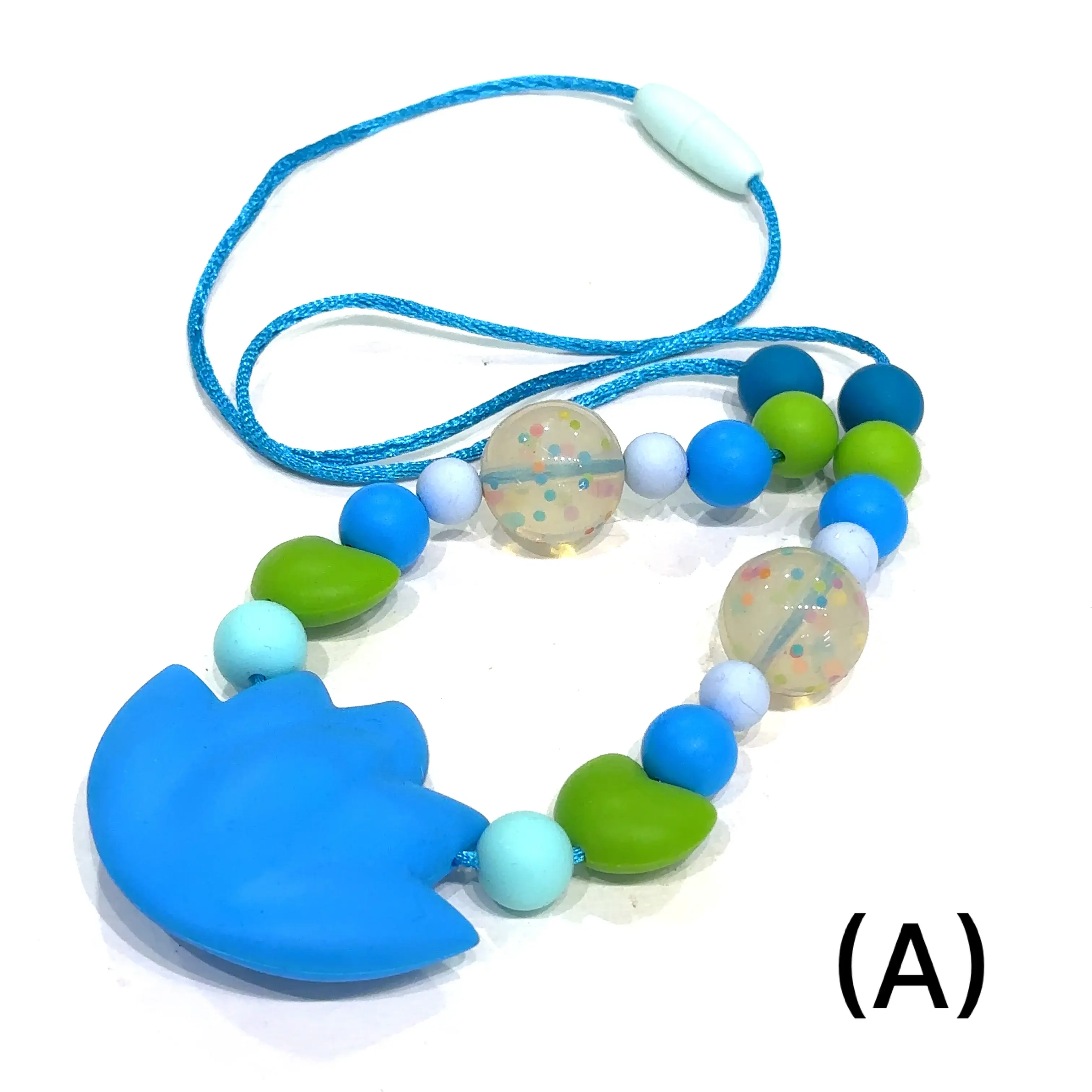 Silicone Teething Necklace, Bite Bead Necklace- Chew Jewelry Beads - fidget