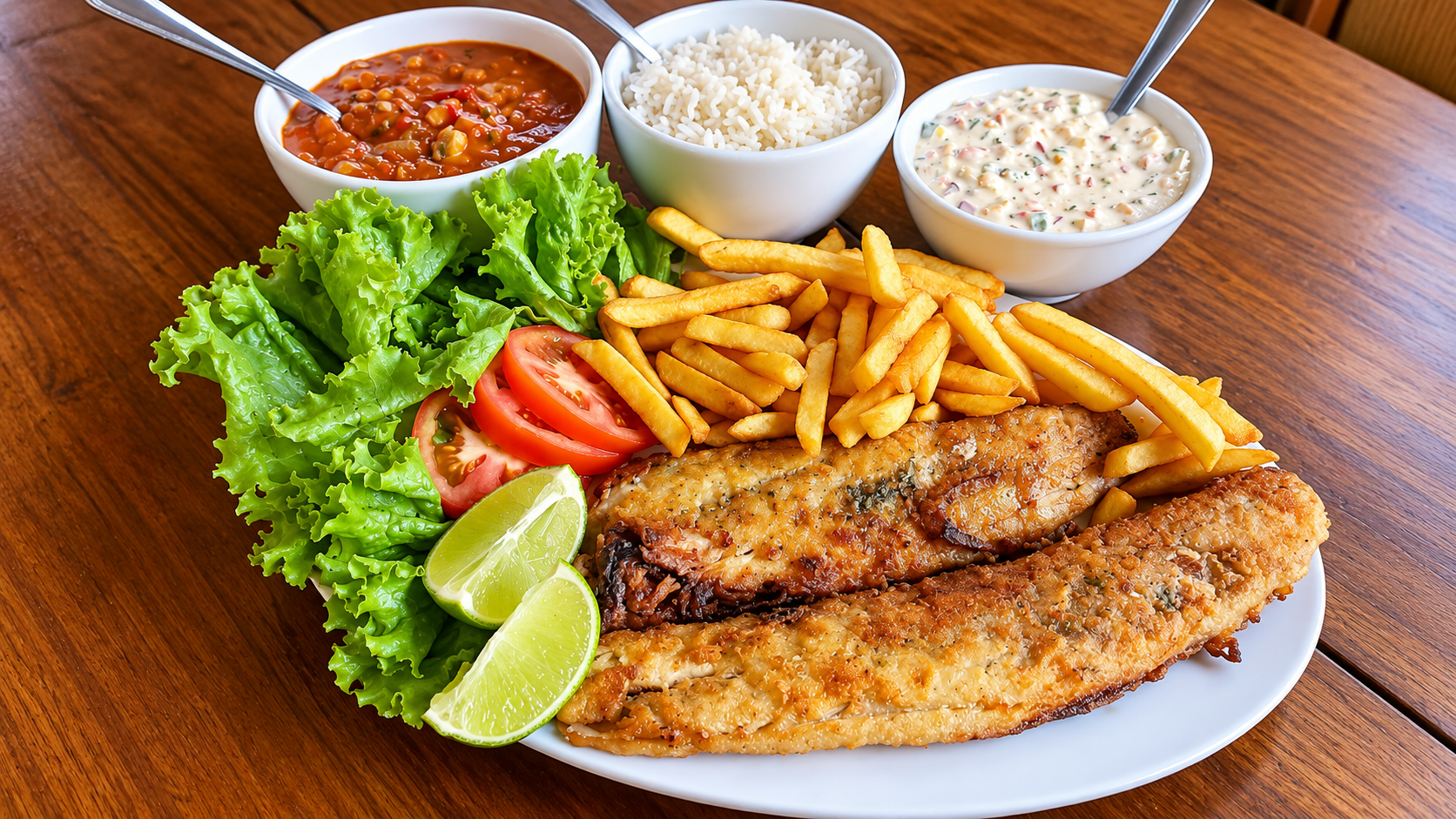 Peixe da safra grelhado com pirão tradicional Chef Brasil