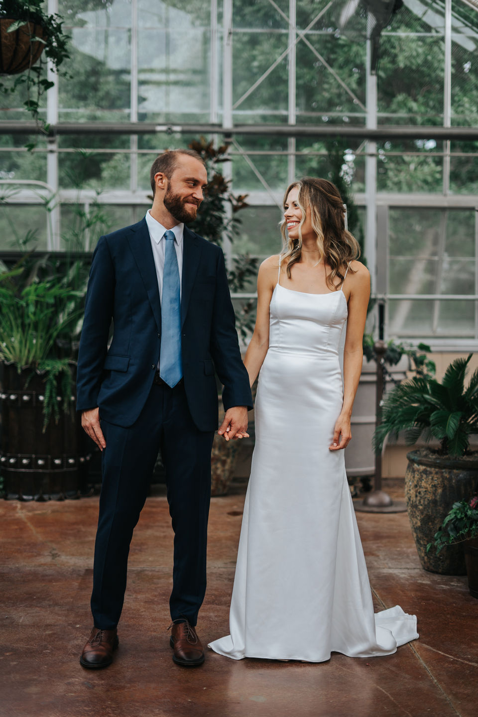 House of Venus Photography Asheville North Carolina Arboretum Wedding Bride and Groom