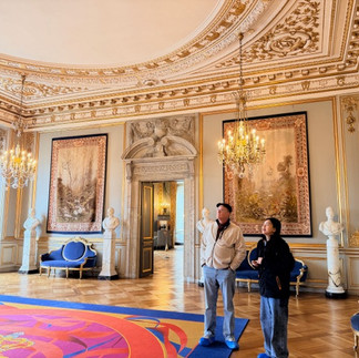 Chris and Julia in the Elephant room Christenborg palace Copenhagen
