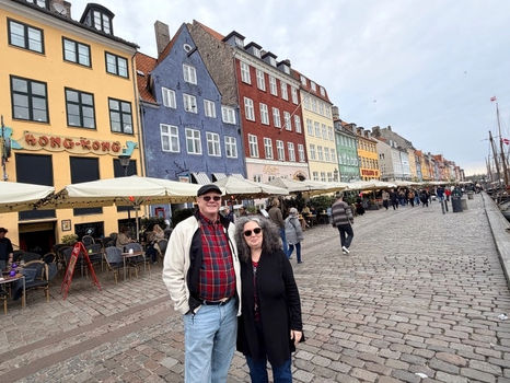 Chris and Susan Blume at the harbor in Copenhagen