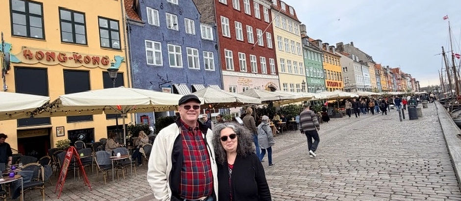 Chris and Susan Blume at the harbor in Copenhagen