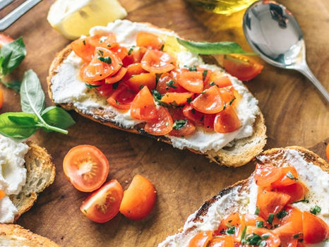 Bread with tomatos Culinary Travel Personal Escape