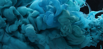 turquoise ink in water