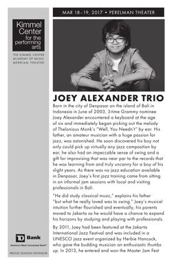 Joey Alexander Trio 1