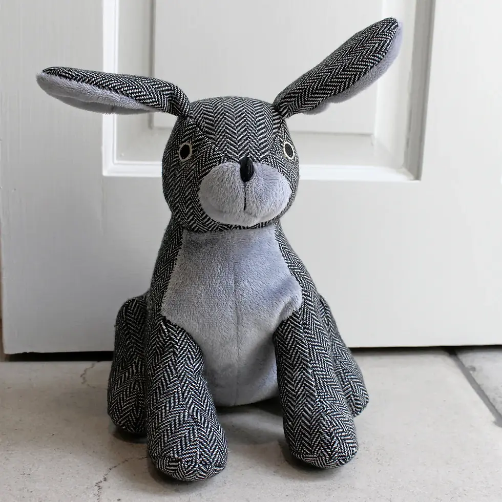 Thumbnail: Roger Rabbit Herringbone Novelty Door Stop Grey