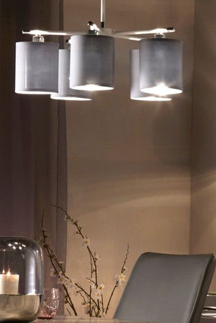 Thumbnail: Giovanna 5 Light Ceiling Fitting - White | Chrome | Grey