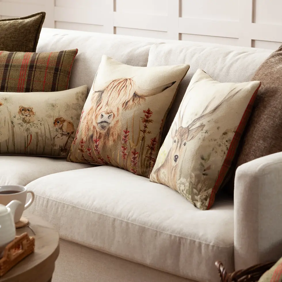 Thumbnail: Bramble Mice Printed Cushion Mice