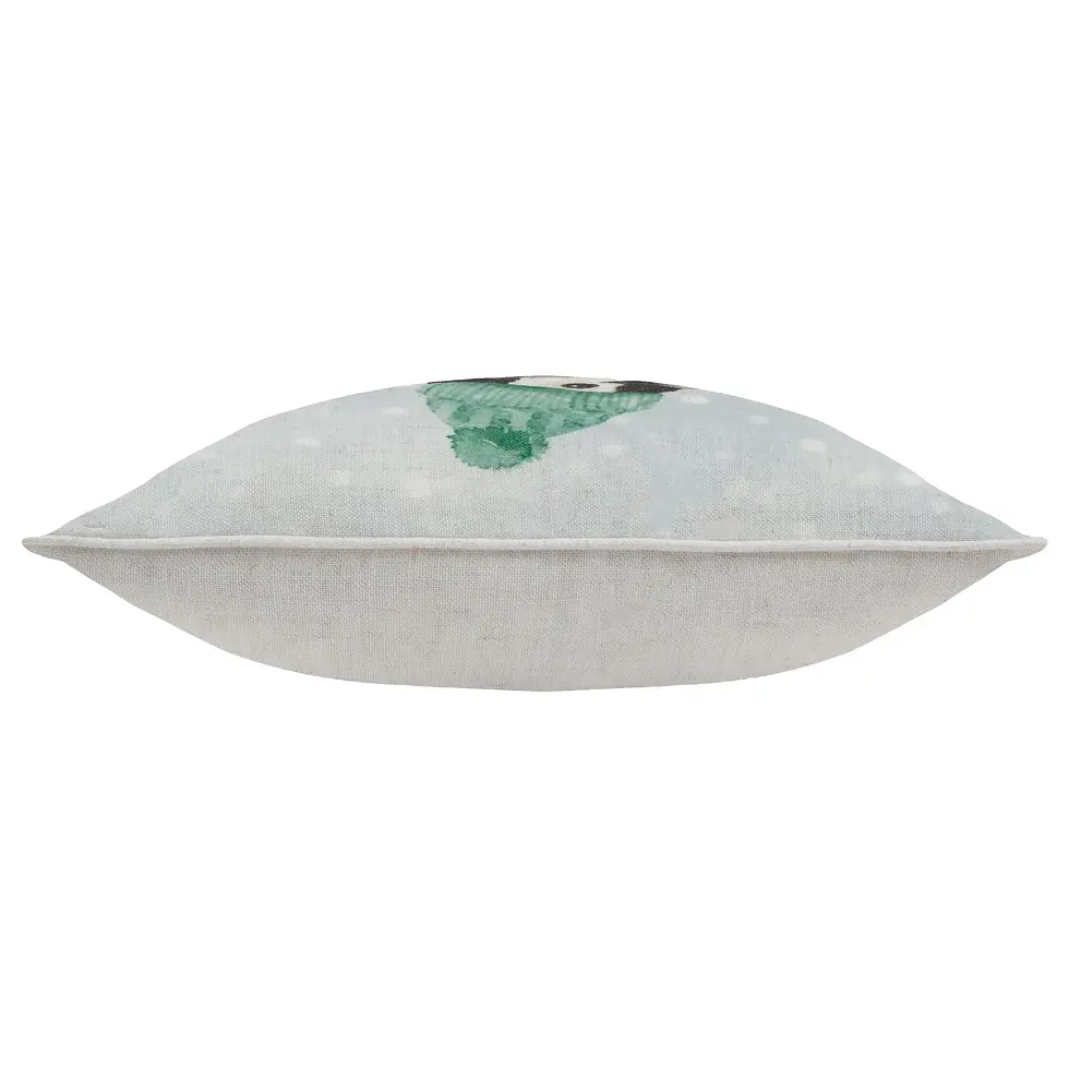 Thumbnail: Winter Penguin Printed Cushion Multicolour