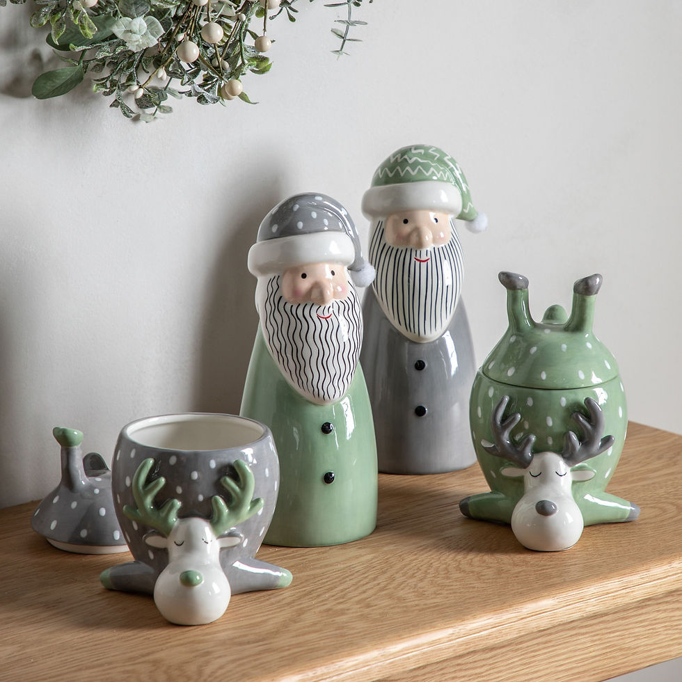 Thumbnail: Green Santa Decor Large