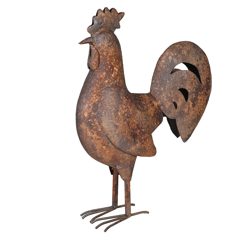 Rust Effect Metal Rooster