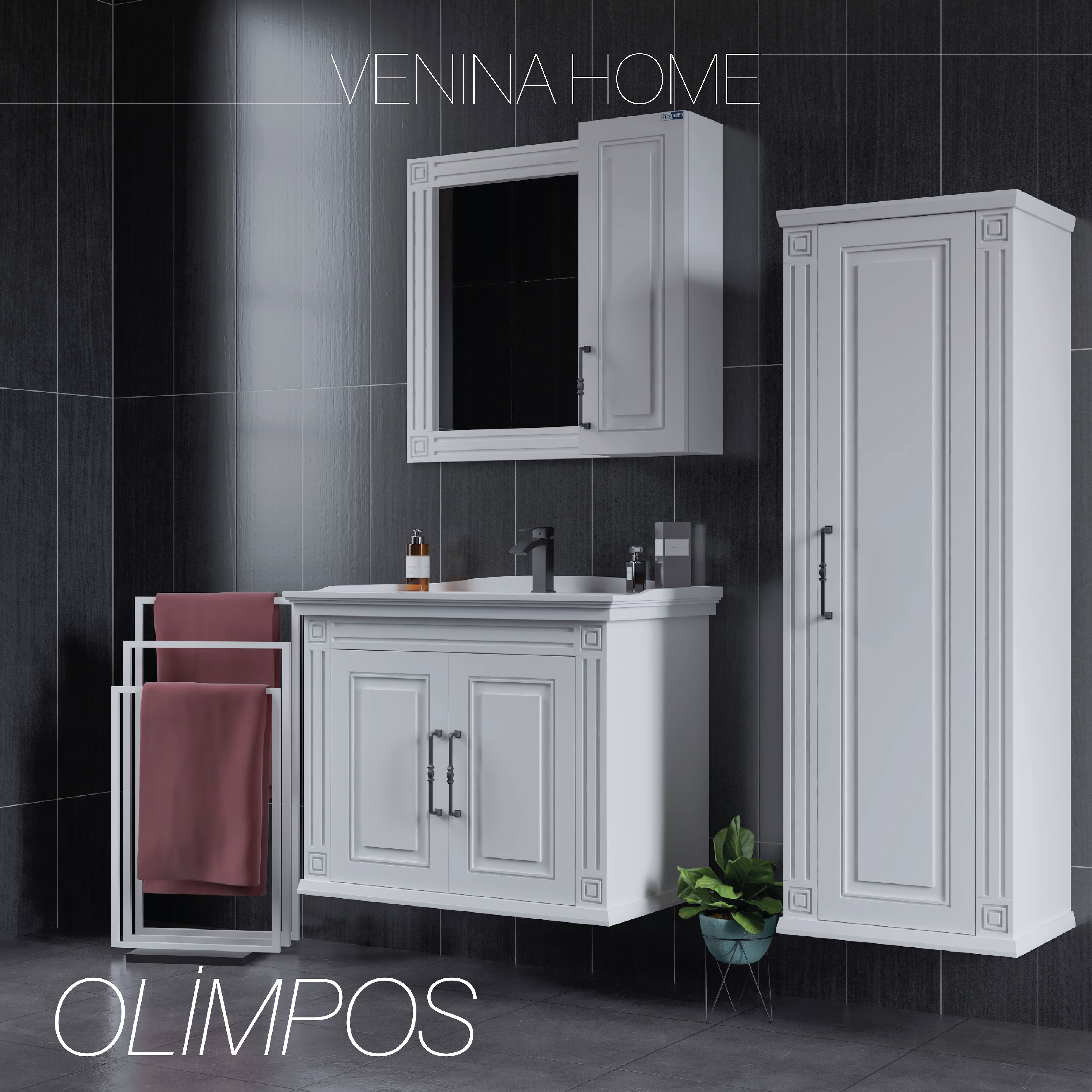 Venina Home Olimpos Banyo Dolabı