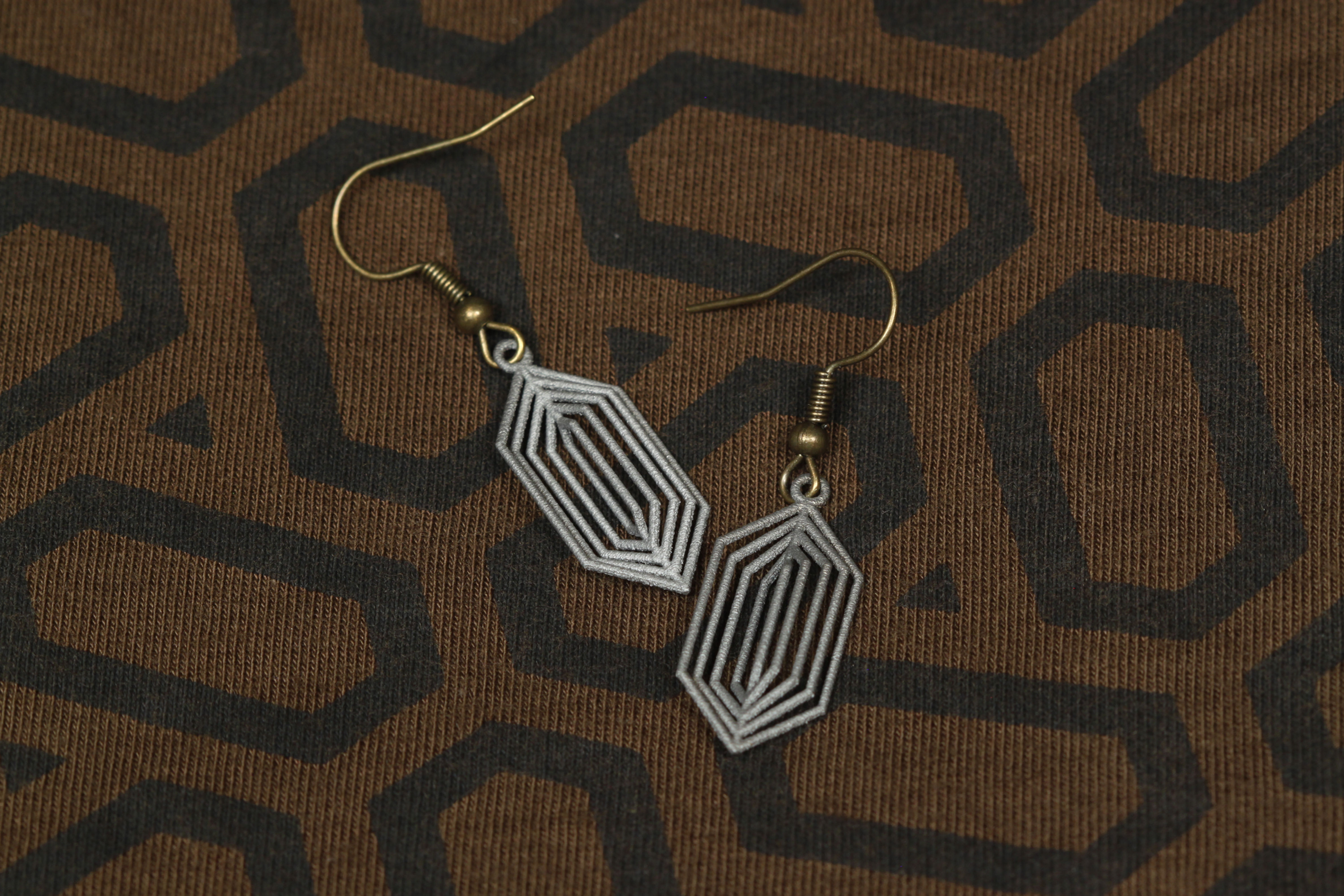 Earrings "Twisted Hexagon"