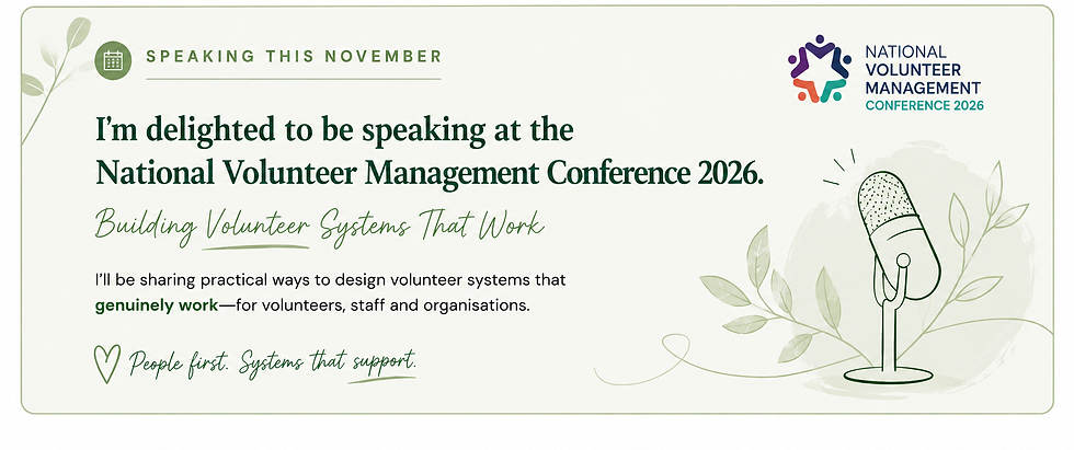 National conference speaker on volunteer systems and operational improvement