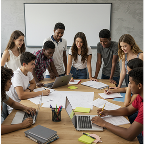 Estudantes constroem conhecimento