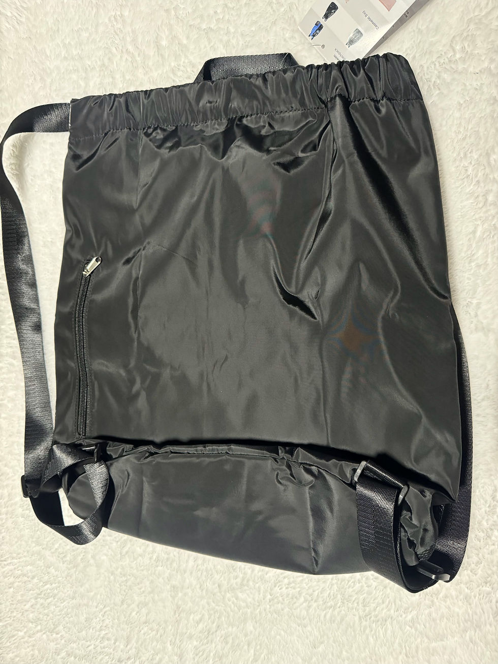 Miniatura: WANDF Mochila con cordón y compartimento para zapatos, resistente al agua