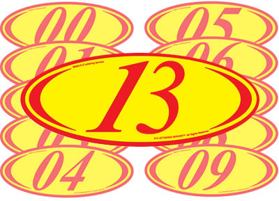 Thumbnail: RED & YELLOW 2 DIGIT YEAR OVALS