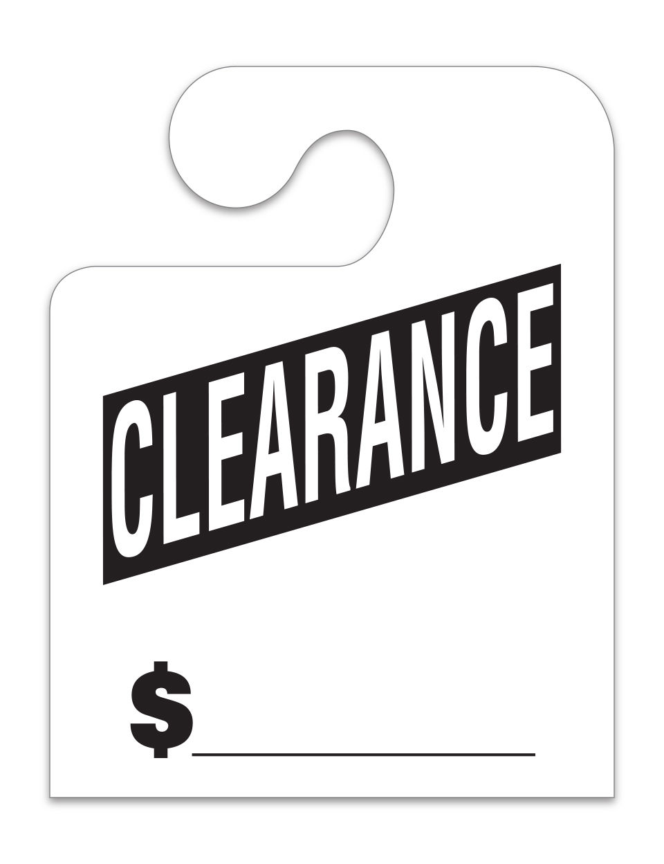 Miniatura: HANG TAG - J HOOK CLEARANCE - 8.5" X 11.5"