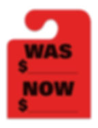Thumbnail: HANG TAG - J HOOK WAS AND NOW PRICE  - 8.5" X 11.5"