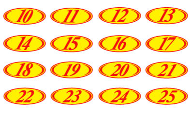 Thumbnail: RED & YELLOW 2 DIGIT YEAR OVALS