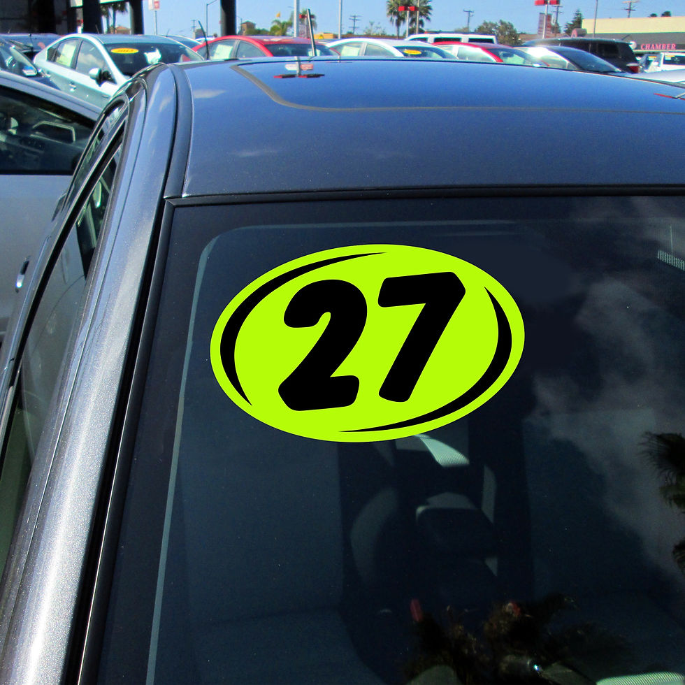 Thumbnail: SMALL 2 DIGIT YEAR OVALS - GREEN AND BLACK