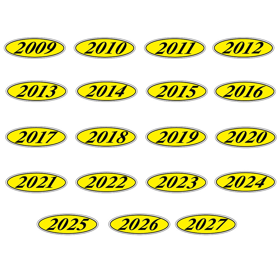 Thumbnail: Black & Yellow 4 Digit Oval