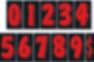 BLACK & RED 7 1/2" NUMBERS