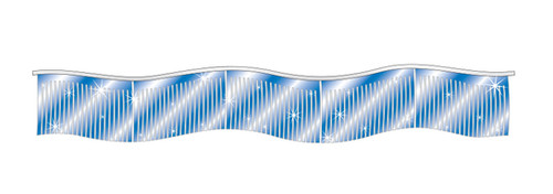 Metallic Fringe Pennant - Red/Silver 120' Long | SSW Dealer Supply