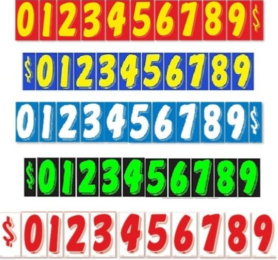 COMPLETE SET - 7 1/2" NUMBERS - QTY 11