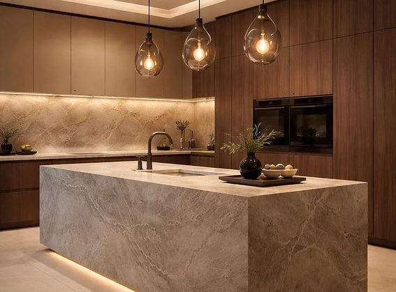 Modern wood kitchen cabinetry