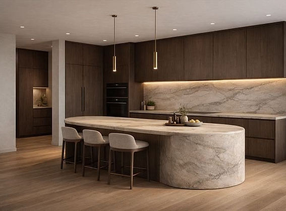 Luxury kitchen with modern cabinets