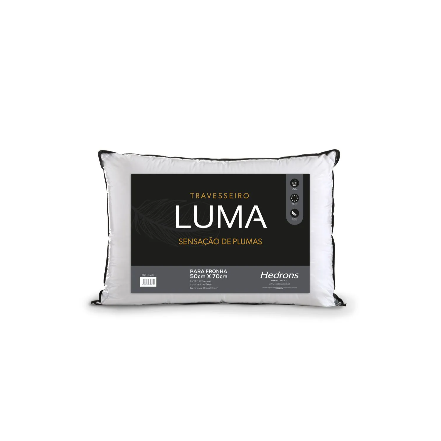 Travesseiro Luma 50cm x 70cm - Branco
