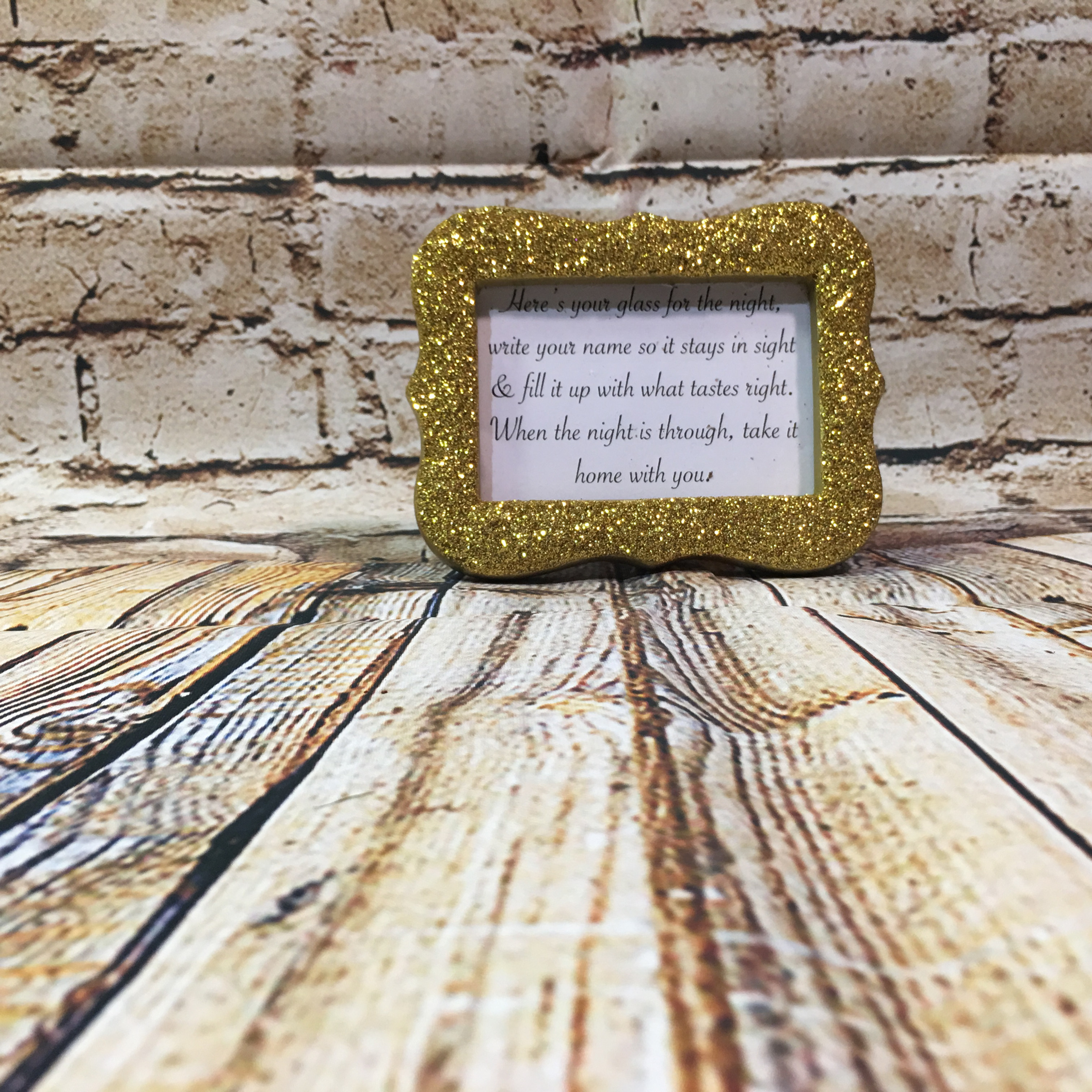 Mini Gold Sparkle Picture Frames
