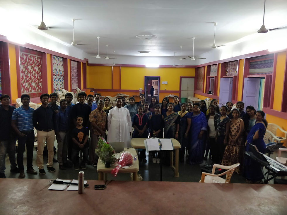 Fr. Chinnappa praying with HAC - 21 July