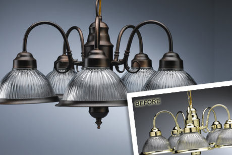 Lighting Fixture Refinished