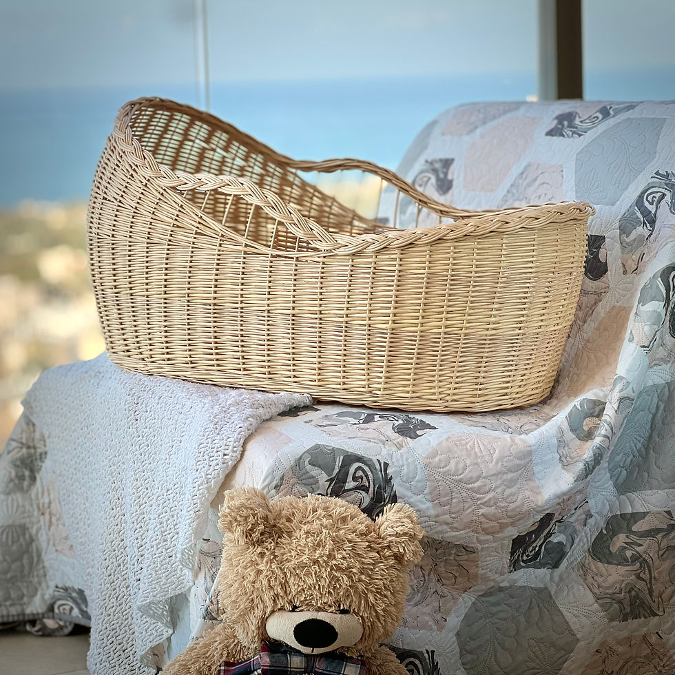 Thumbnail: Wicker Cradle for baby, Bassinet