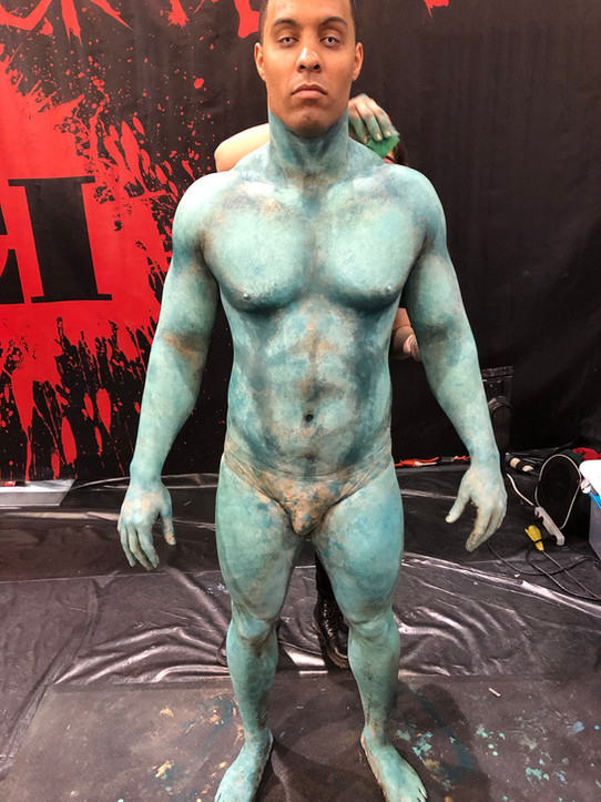 Body paint in progress