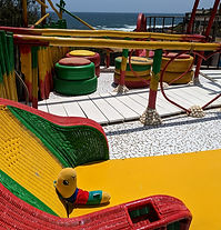 Chilling out in the Bob Marley room on N'gor island in Senegal